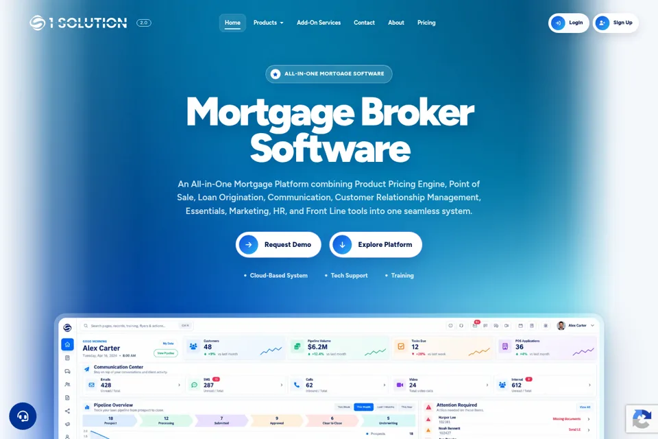 Aperçu de la landing page