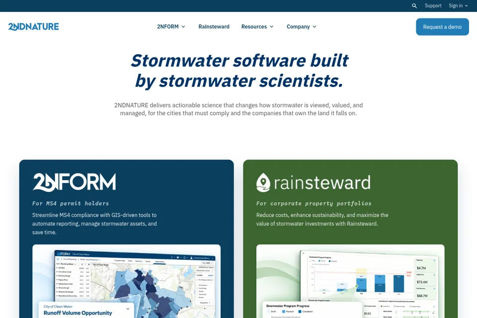 Aperçu de la landing page