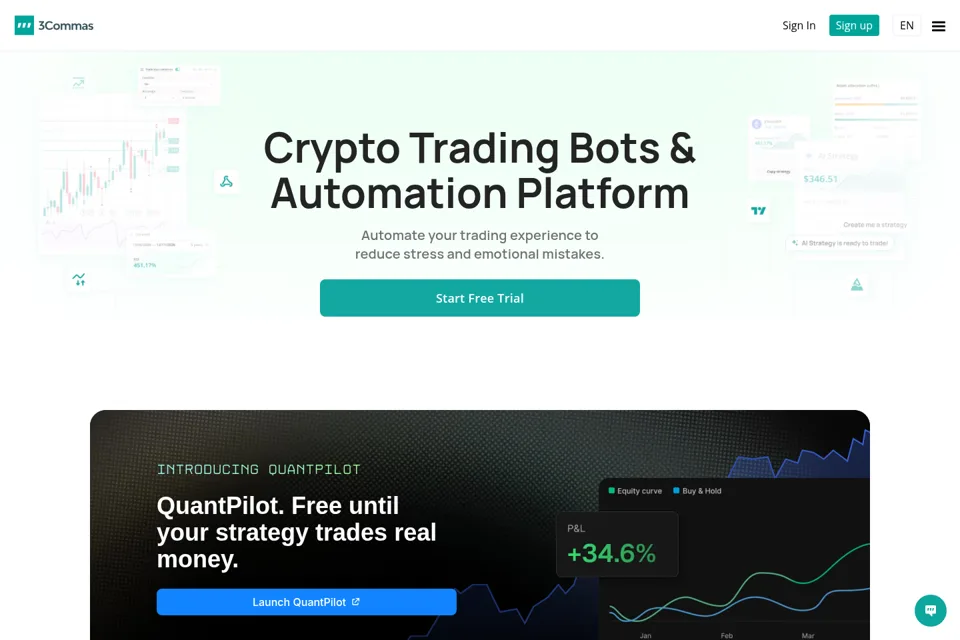 Aperçu de la landing page