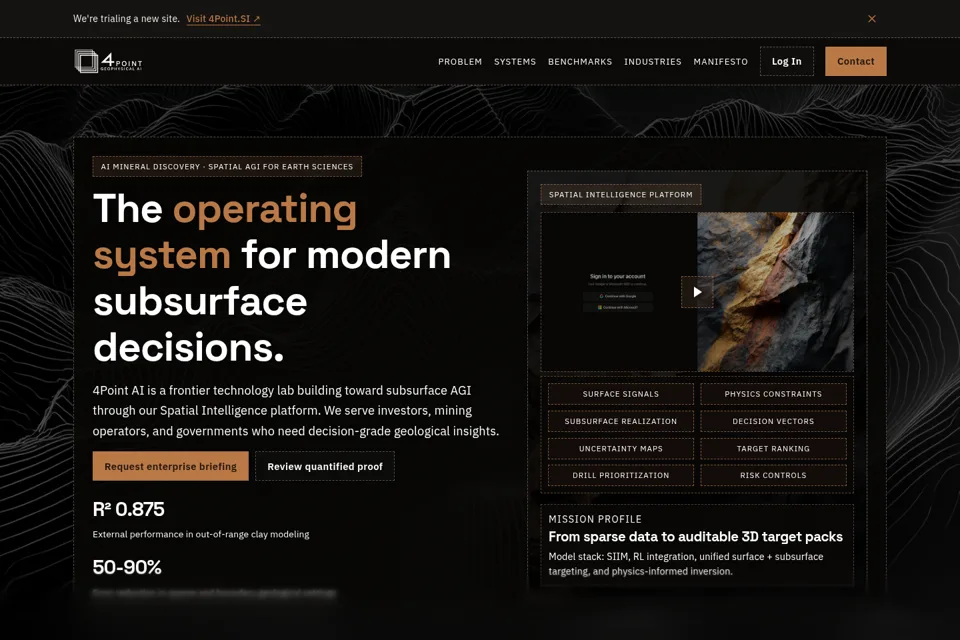 Aperçu de la landing page