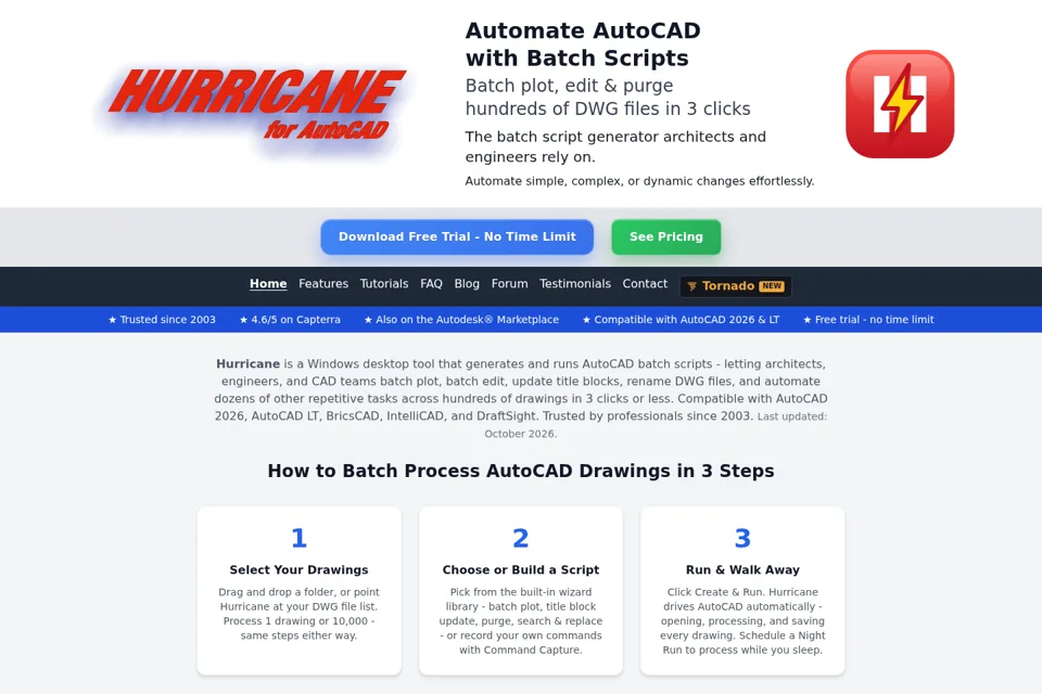 Aperçu de la landing page