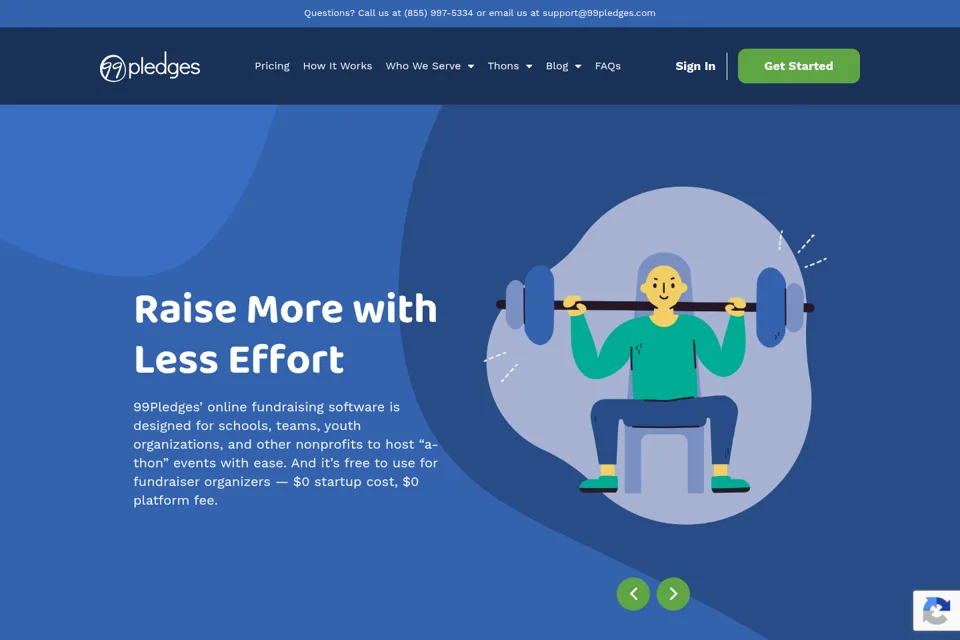 Aperçu de la landing page