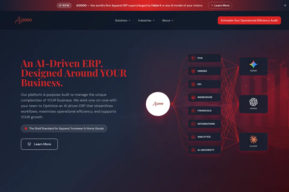 Aperçu de la landing page