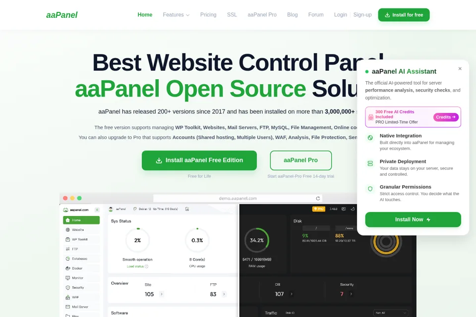 Landing page preview