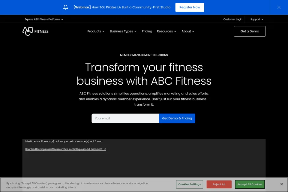 Aperçu de la landing page