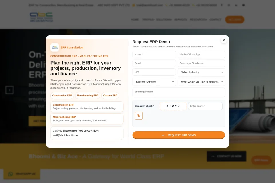 Landing page preview