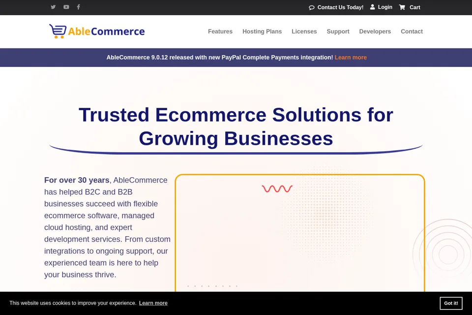 Aperçu de la landing page