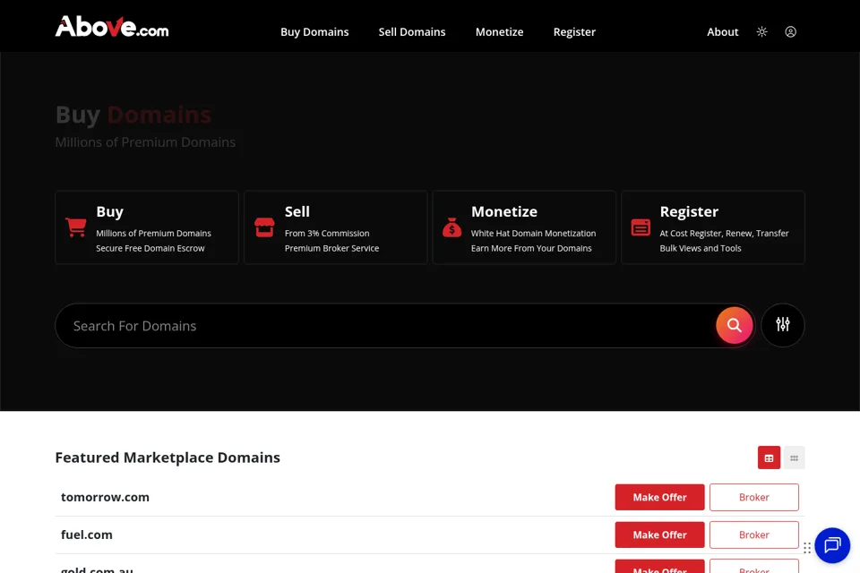 Landing page preview