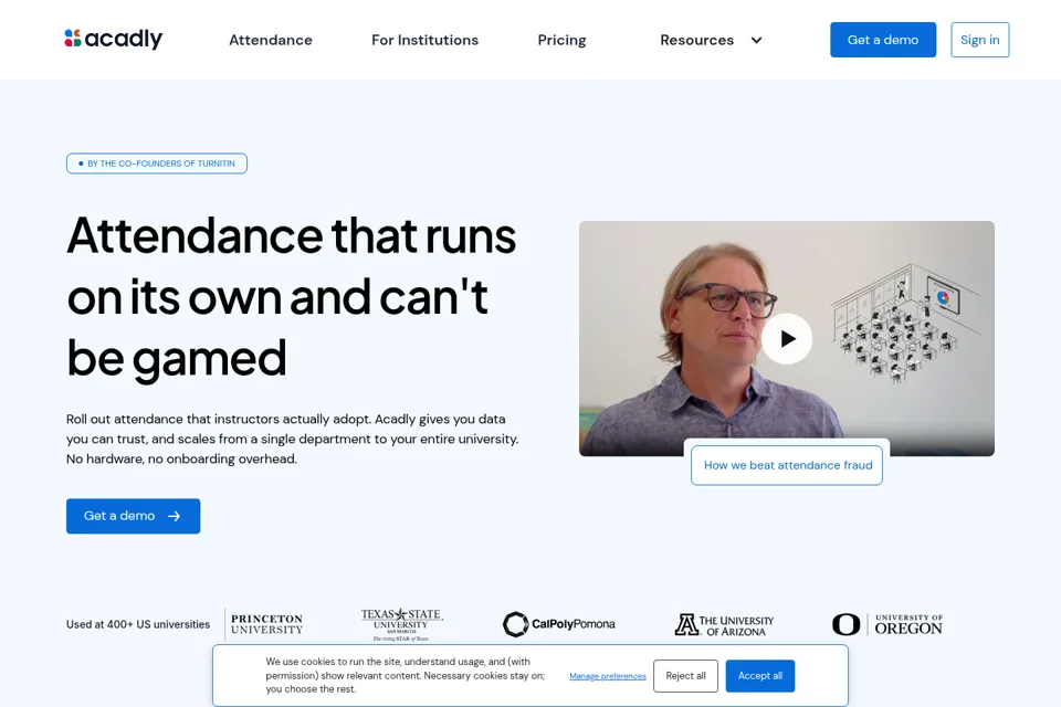 Aperçu de la landing page