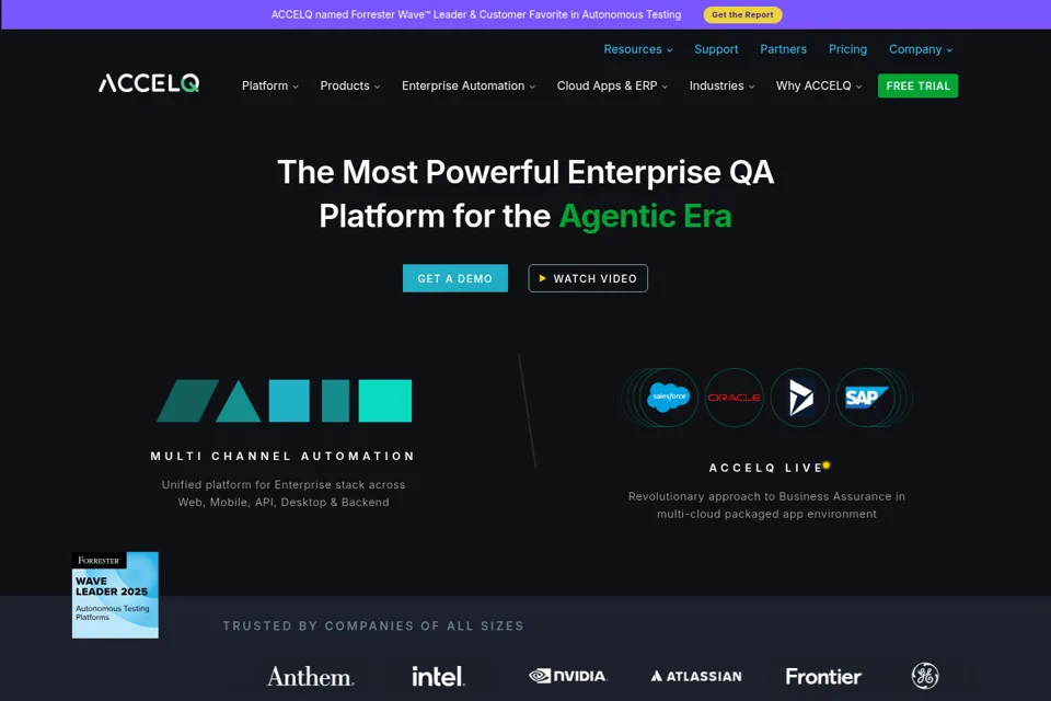Aperçu de la landing page