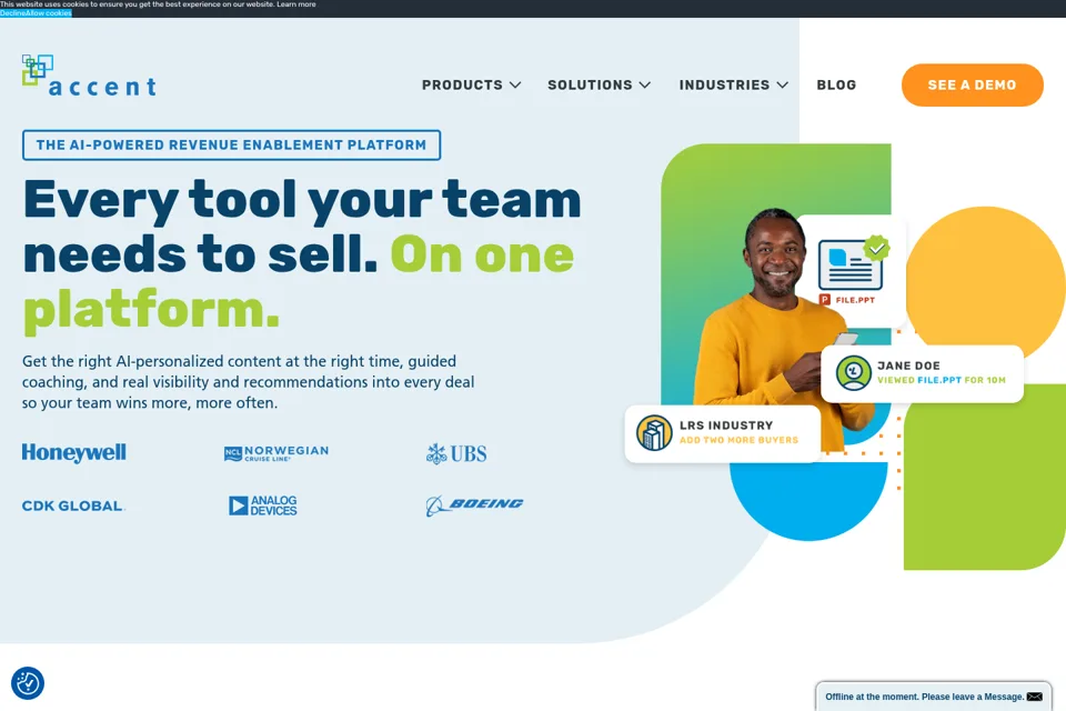 Aperçu de la landing page