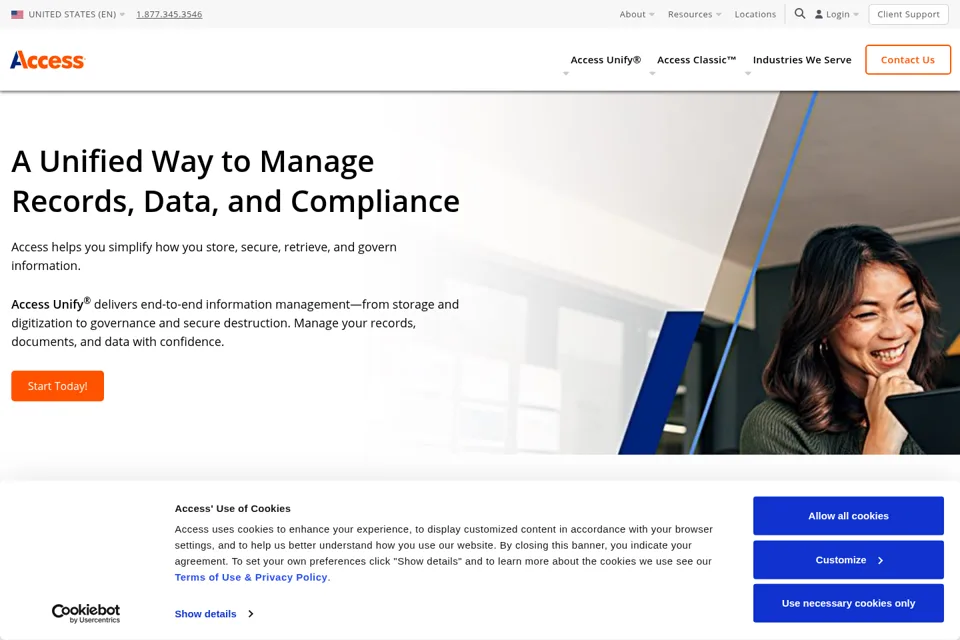 Aperçu de la landing page