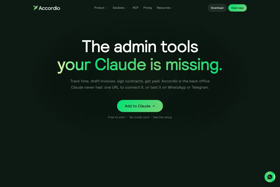 Aperçu de la landing page