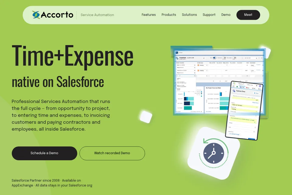 Aperçu de la landing page