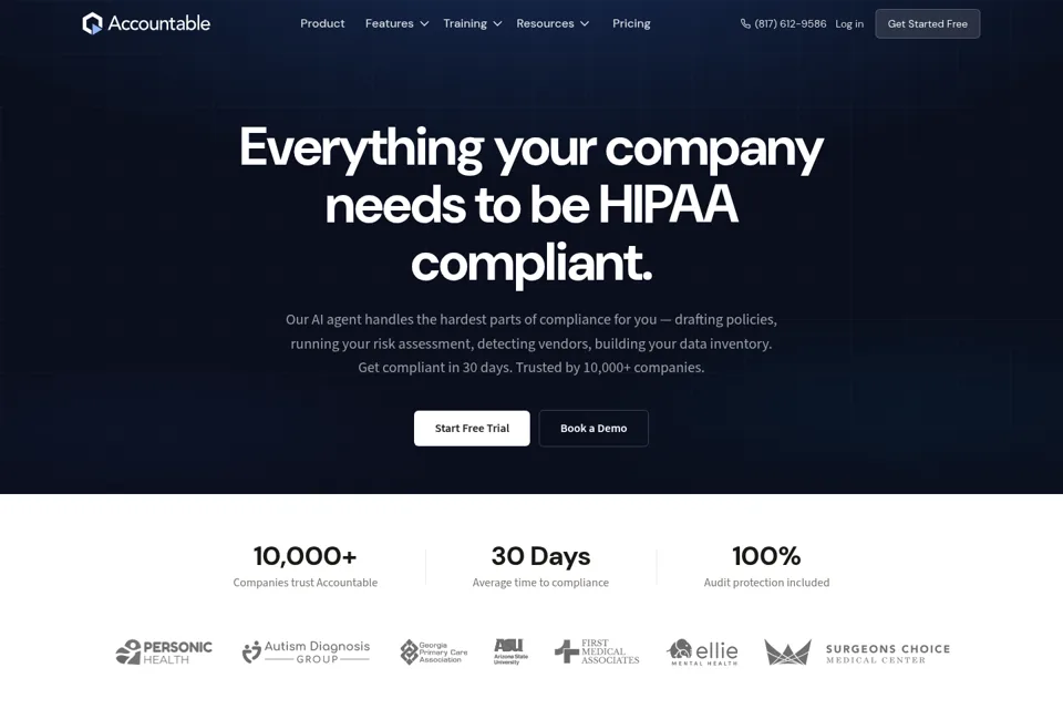 Aperçu de la landing page