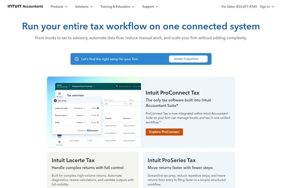 Aperçu de la landing page