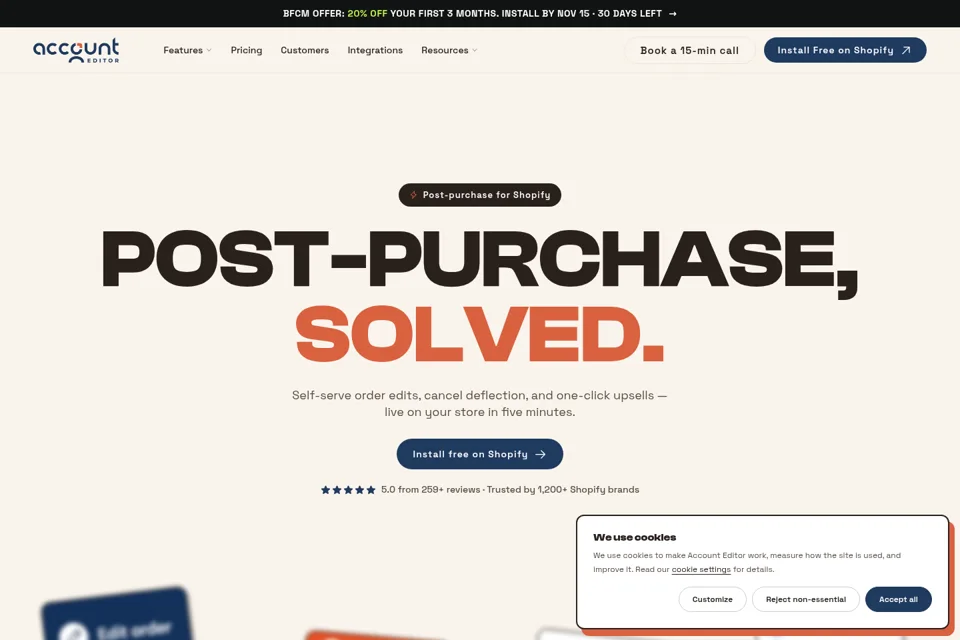 Landing page preview