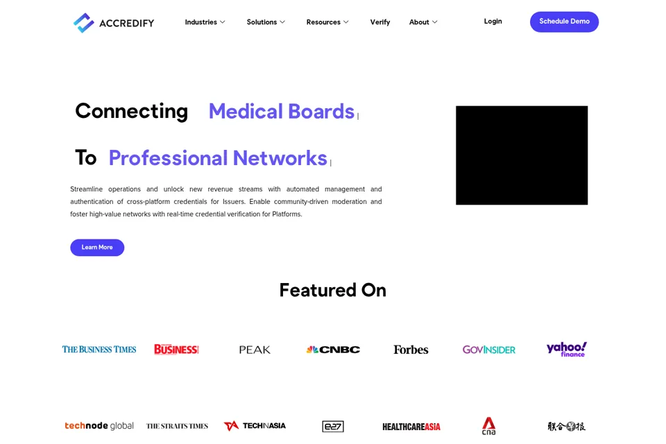 Aperçu de la landing page