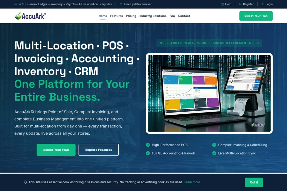 Aperçu de la landing page