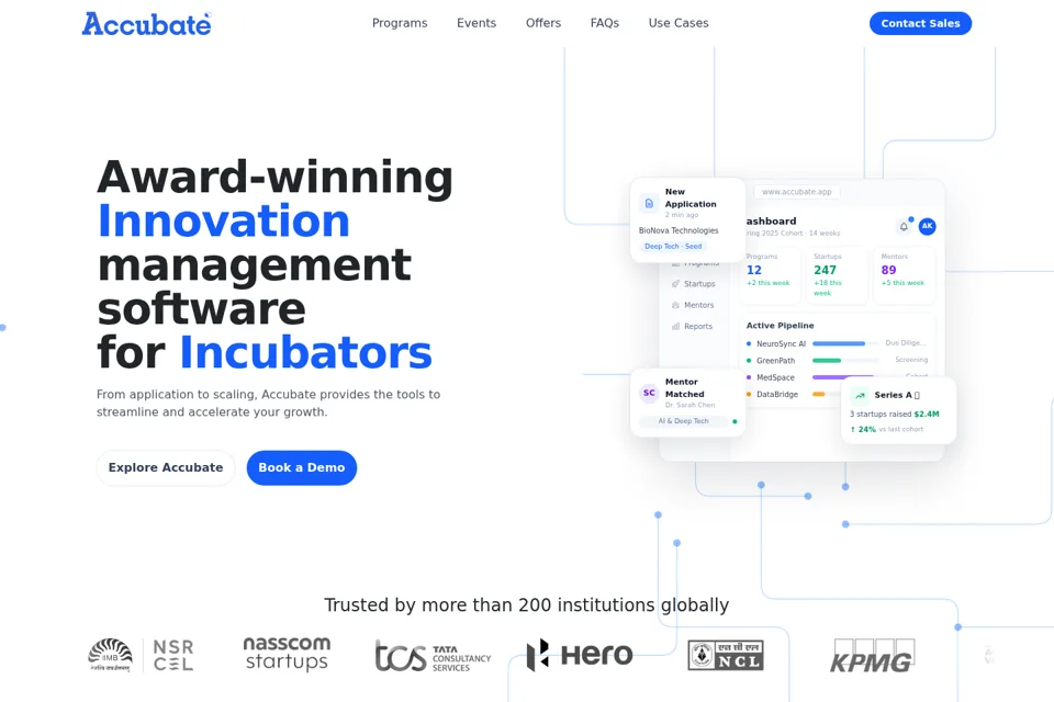 Aperçu de la landing page