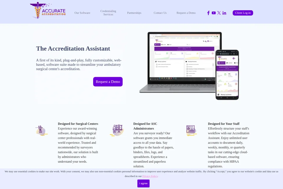 Aperçu de la landing page