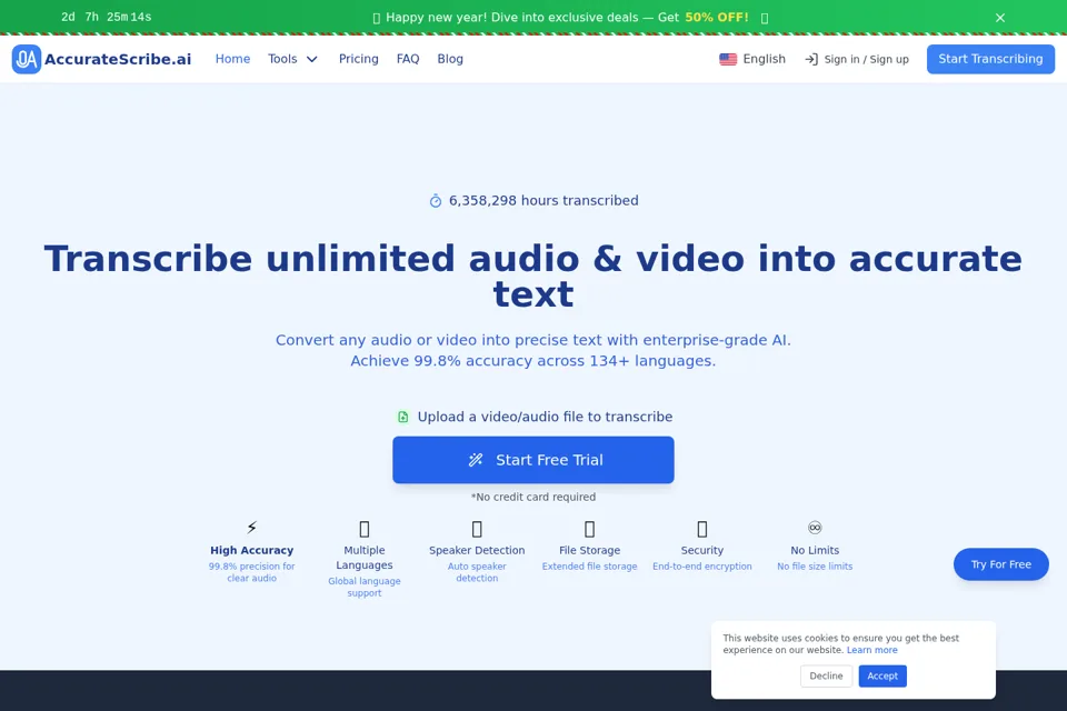 Aperçu de la landing page