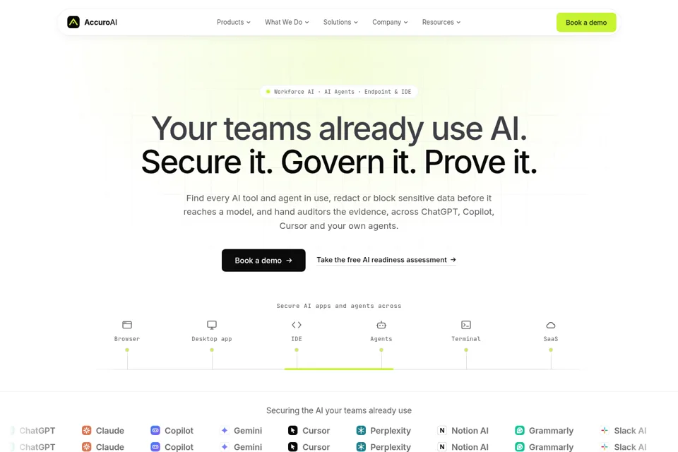 Aperçu de la landing page