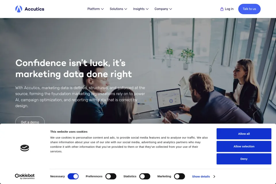 Aperçu de la landing page