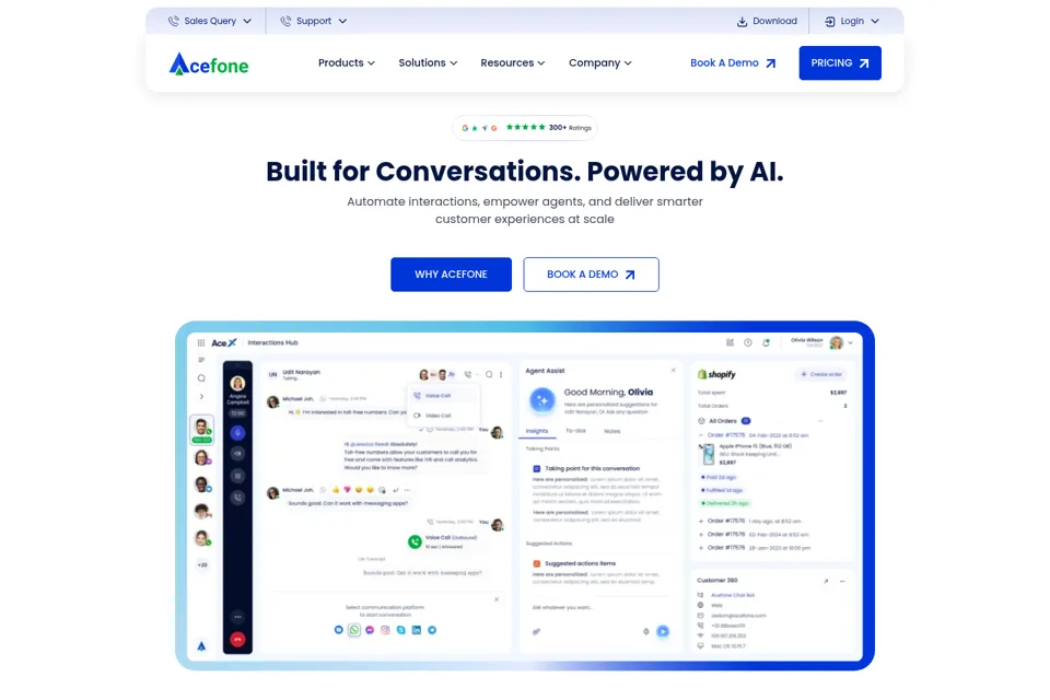 Aperçu de la landing page