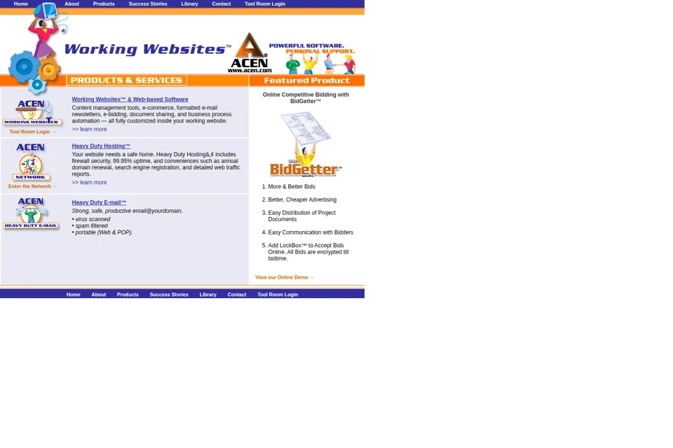 Aperçu de la landing page