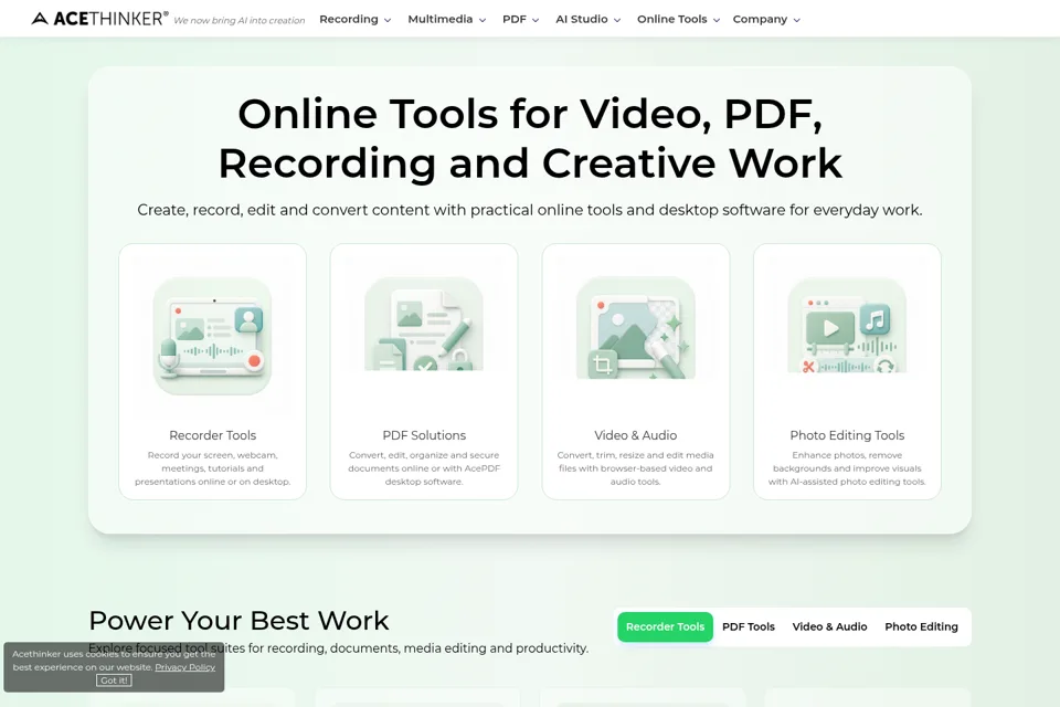 Landing page preview