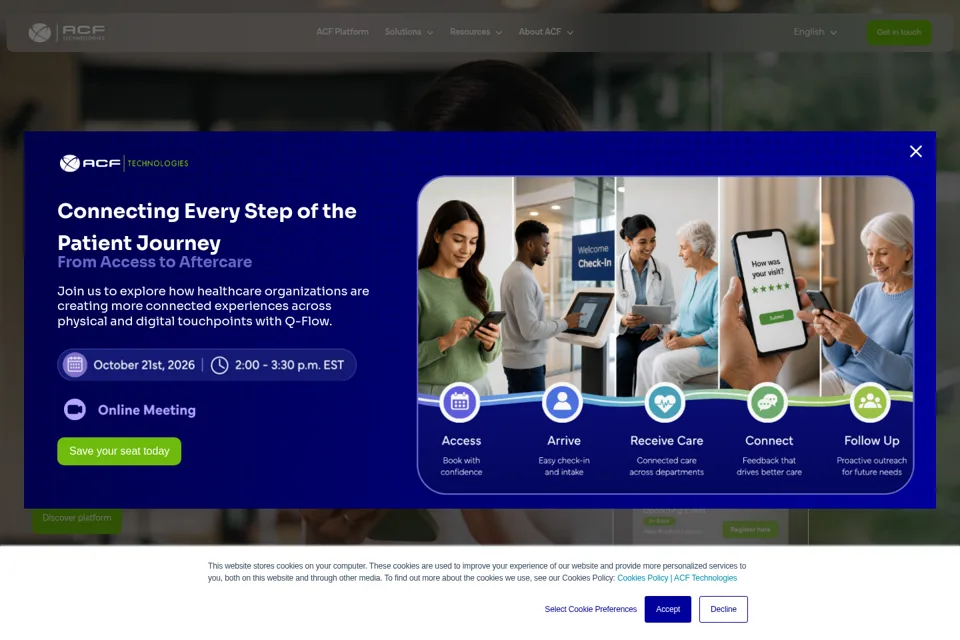 Aperçu de la landing page