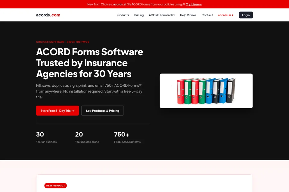 Aperçu de la landing page