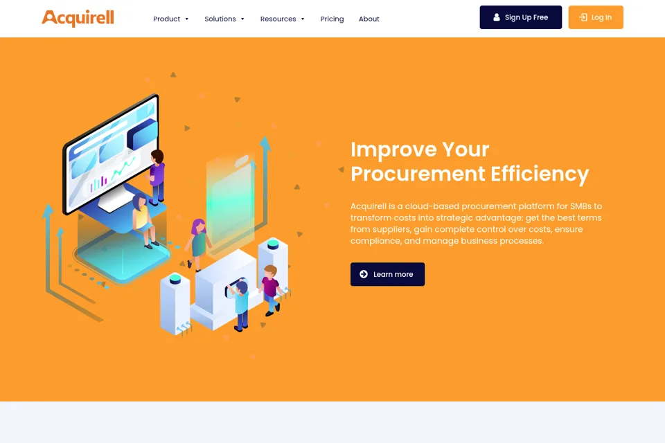 Aperçu de la landing page