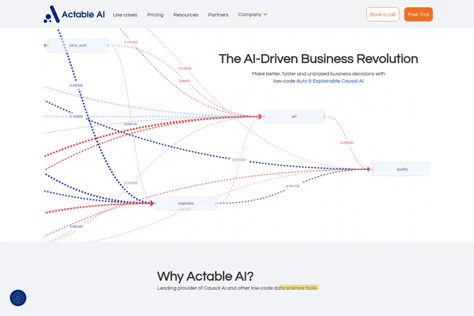 Aperçu de la landing page