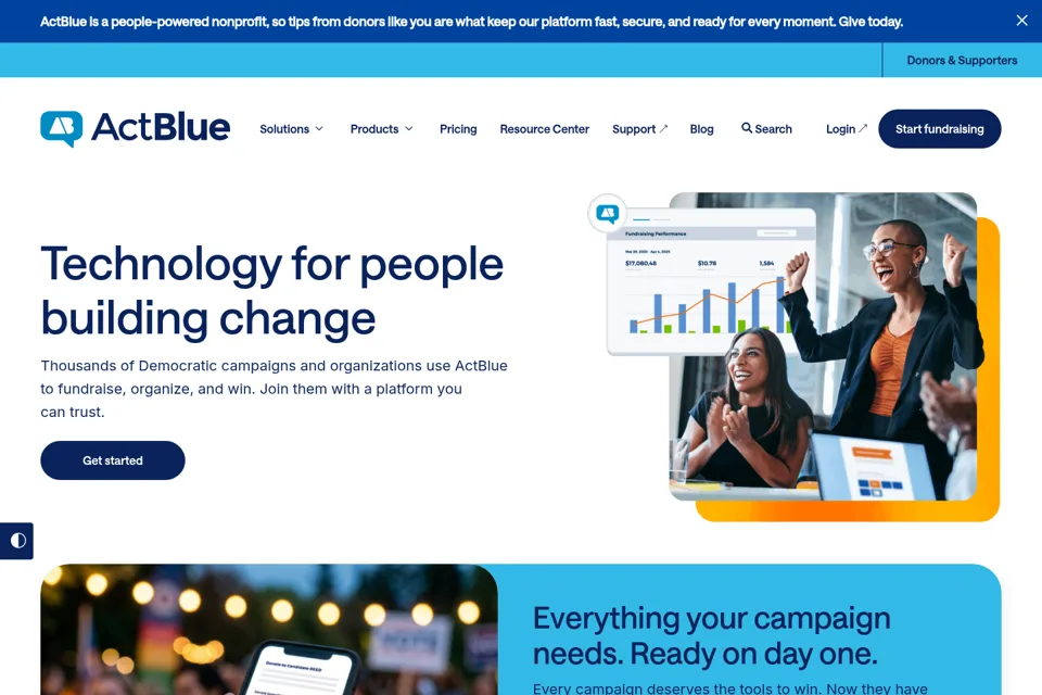 Landing page preview