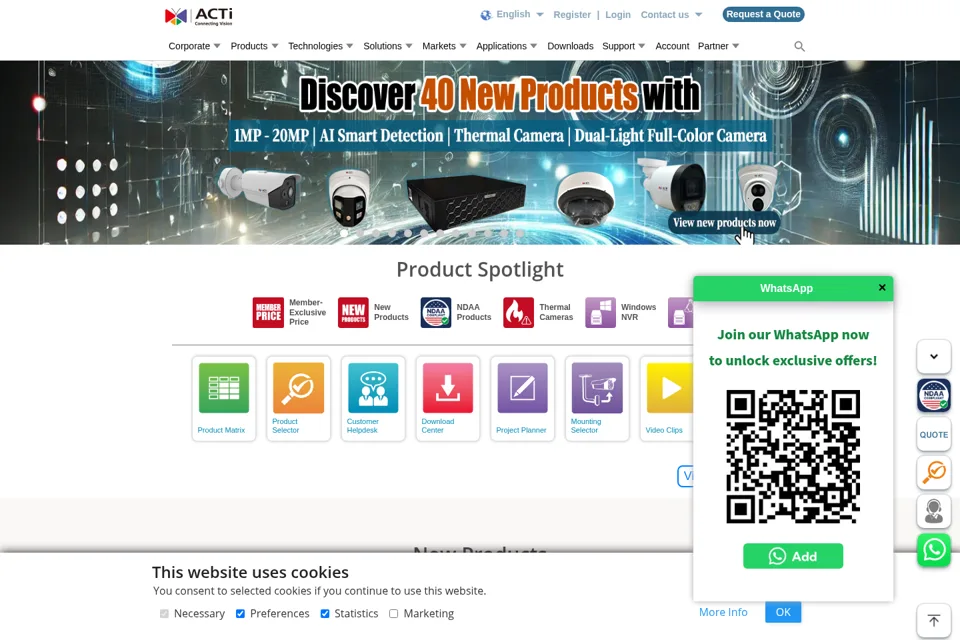 Aperçu de la landing page