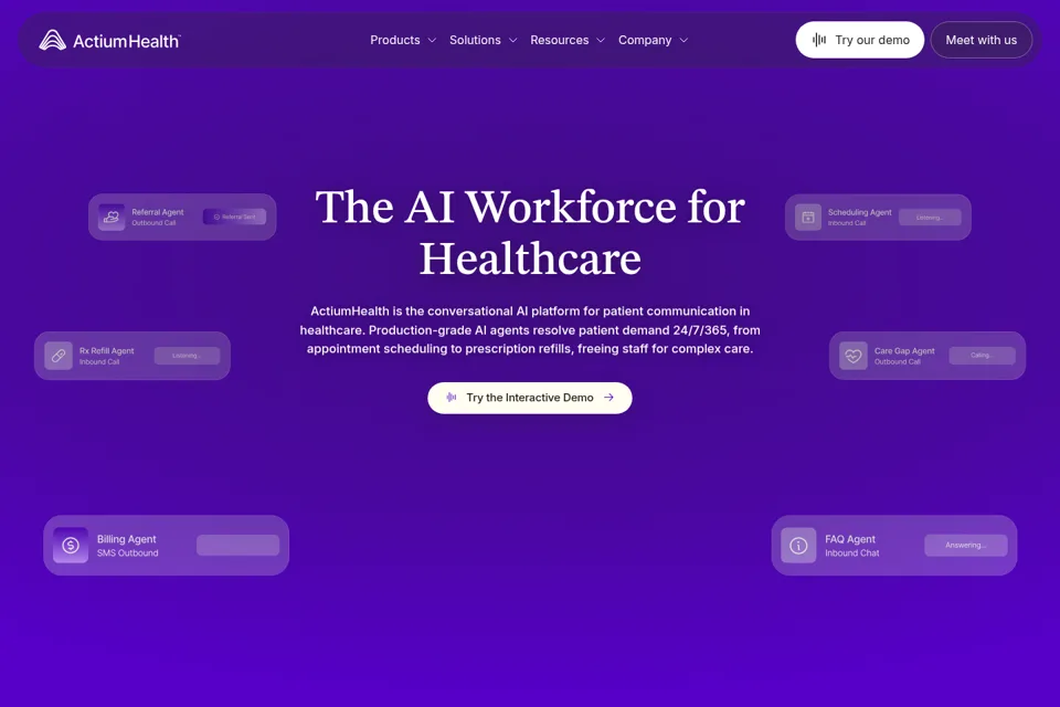 Aperçu de la landing page