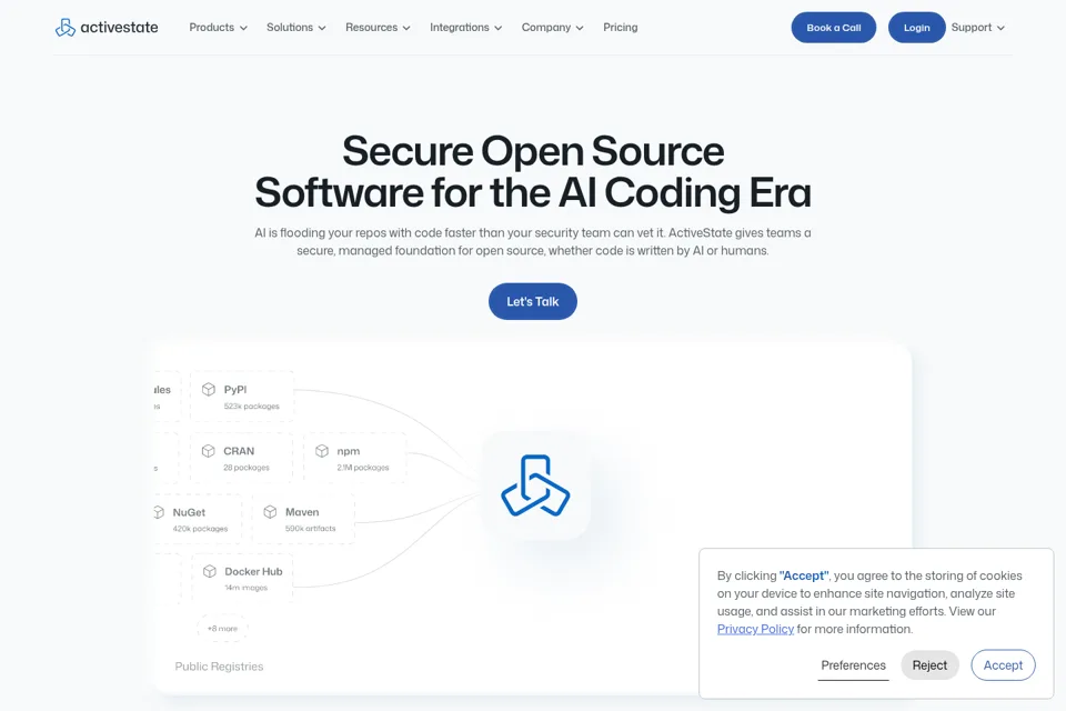 Aperçu de la landing page