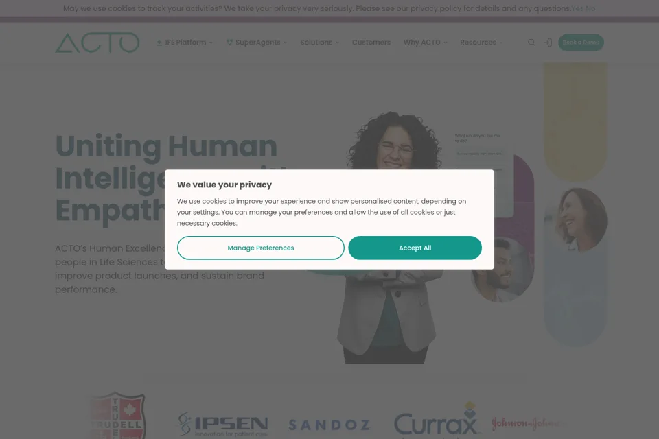 Landing page preview