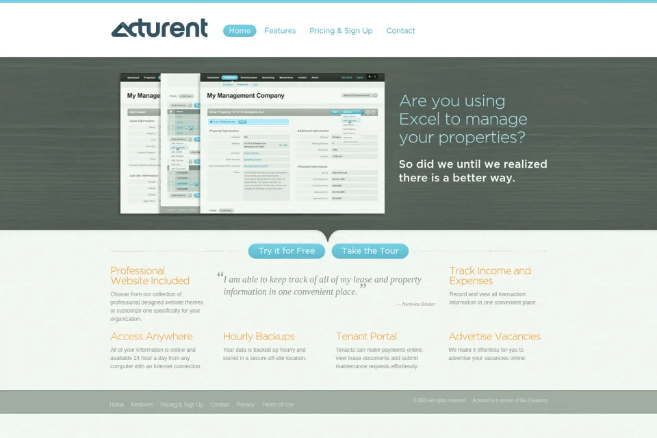 Landing page preview