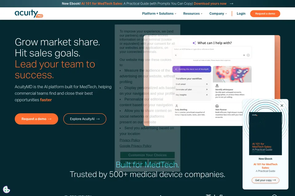 Landing page preview