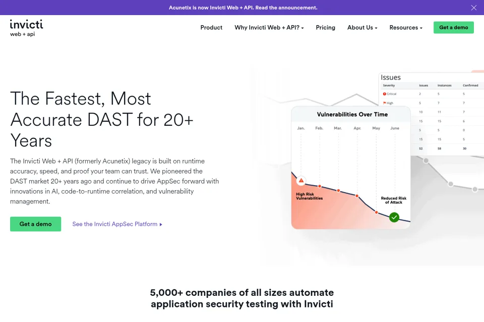 Aperçu de la landing page