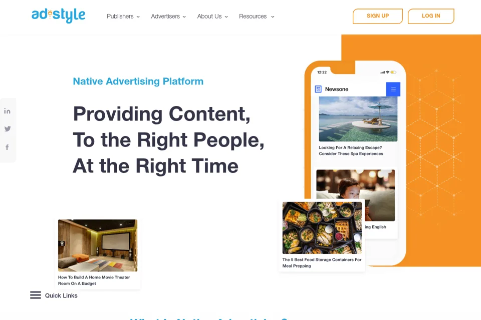 Landing page preview