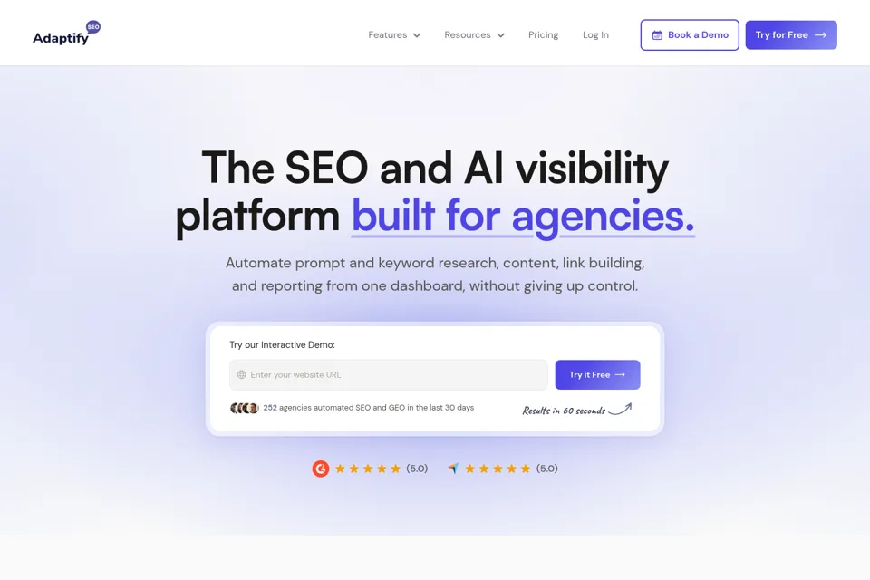 Landing page preview