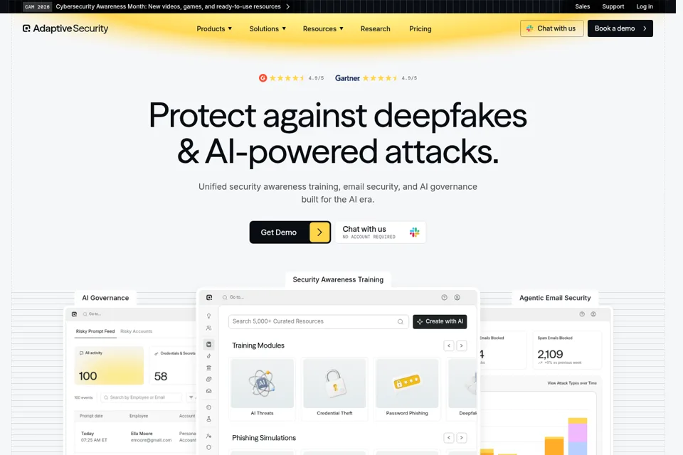Aperçu de la landing page