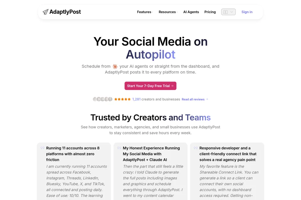Landing page preview