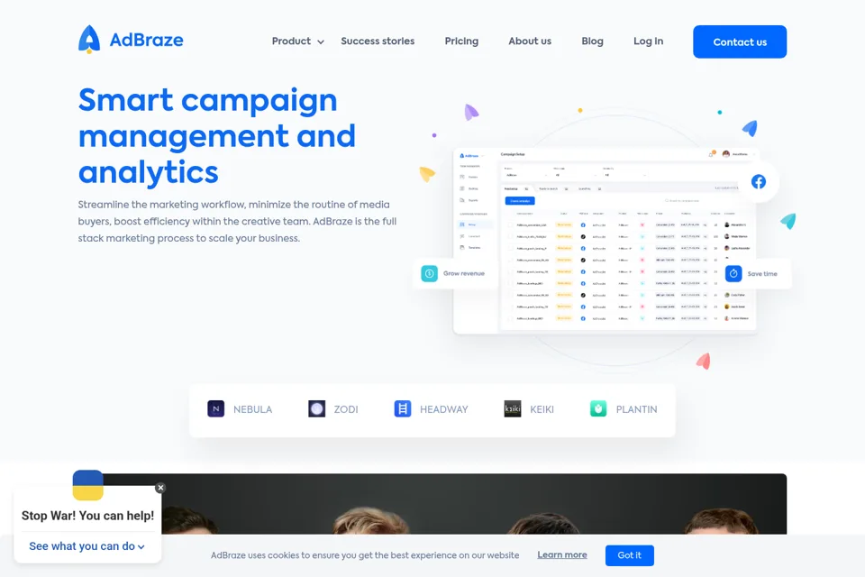 Aperçu de la landing page