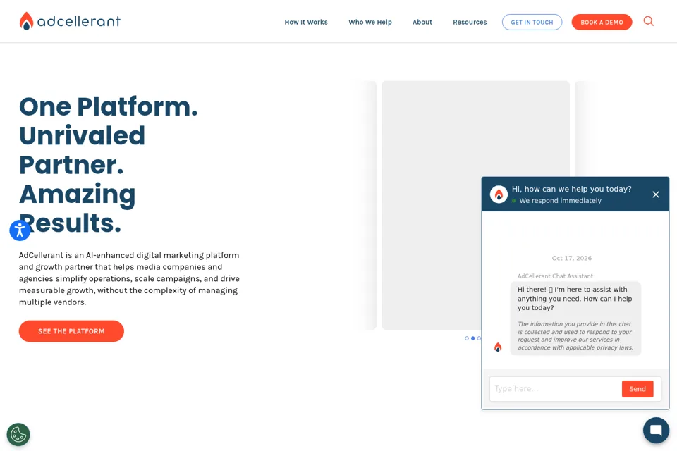 Aperçu de la landing page