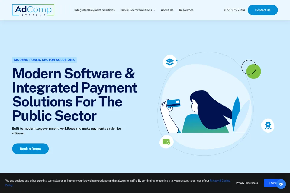 Aperçu de la landing page